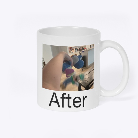 Penwell & Bfg Fish Before & After Mug White Camiseta Back