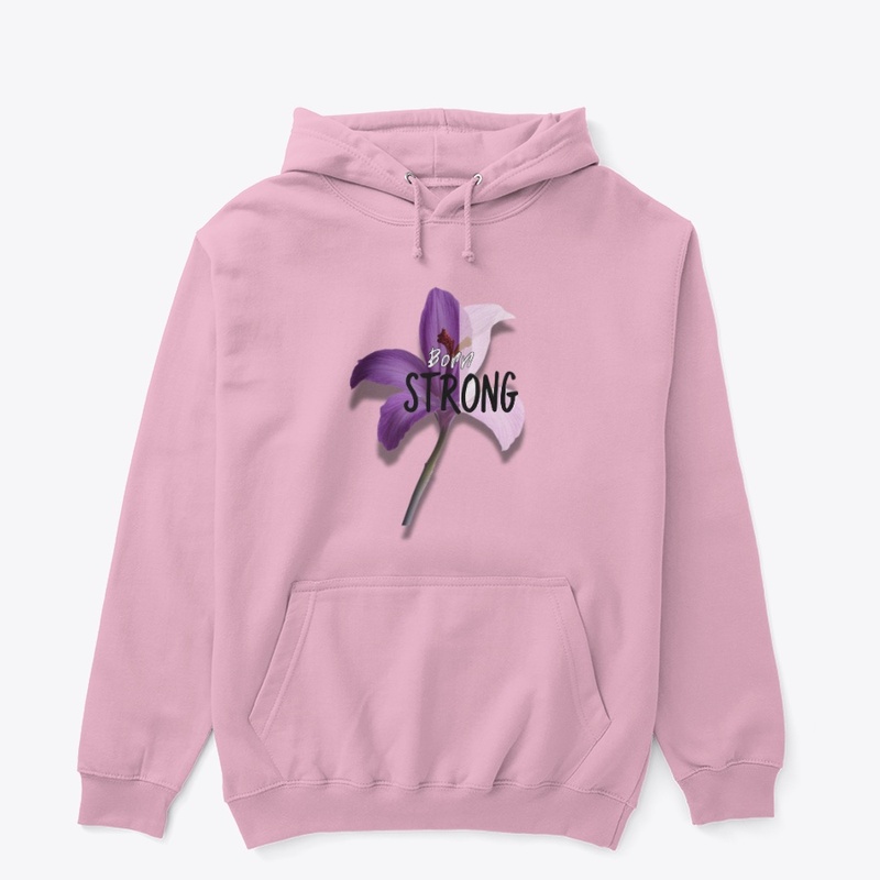 Born Strong  Purple Lily Floral 
