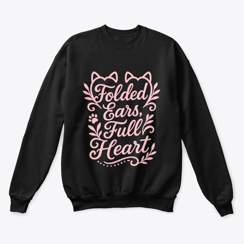 Folded Ears, Full Heart Scottish Cat Tee