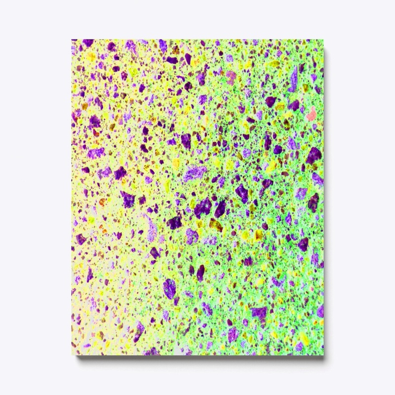 yellow green purple splotchy