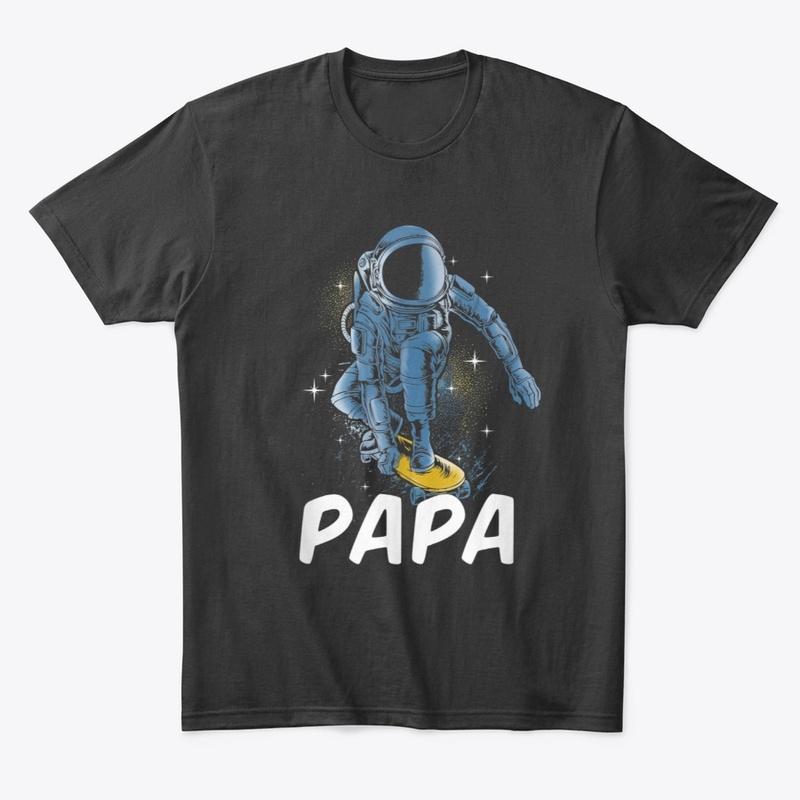 Astronaut Skateboarding  Papa