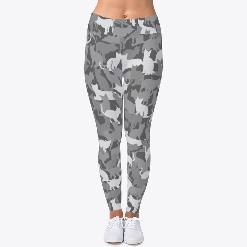 Camouflage Cat Army Pattern Gray