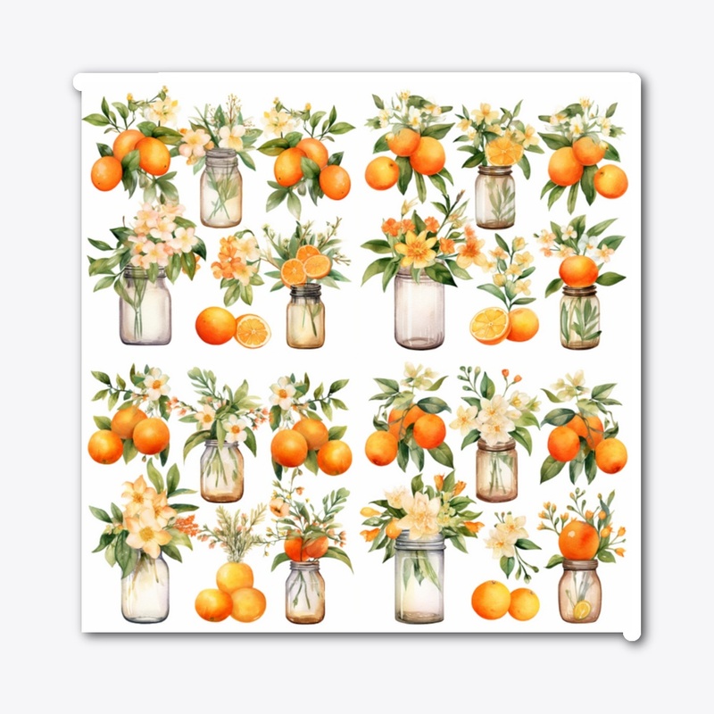 Watercolor Oranges Clipart