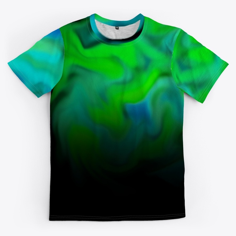 Lime/Aqua Water Marbling