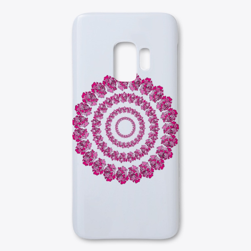 Pink Rose floral Mandala Print