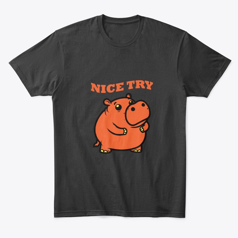 Nice Try Hippo Cartoon