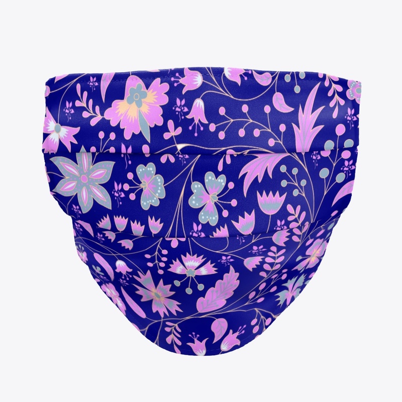 Neon Flowers Face Mask