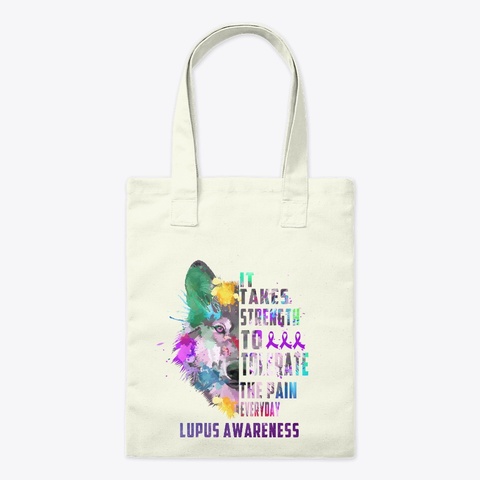 Lupus Awareness Sticker Natural T-Shirt Front