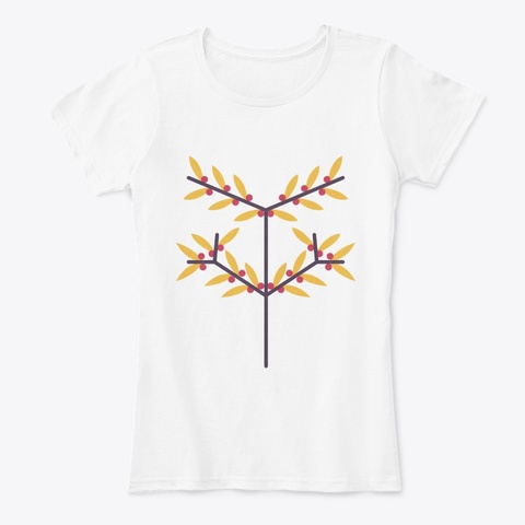 Tree  White T-Shirt Front