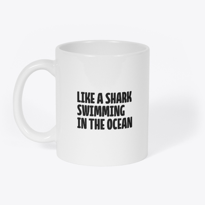 A swimming shark - White Mug