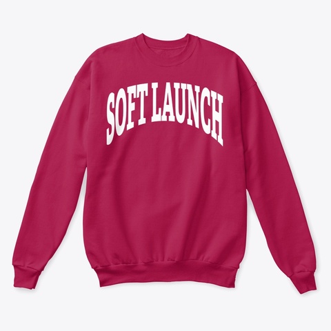 Soft Launch Crewneck Cardinal  T-Shirt Front