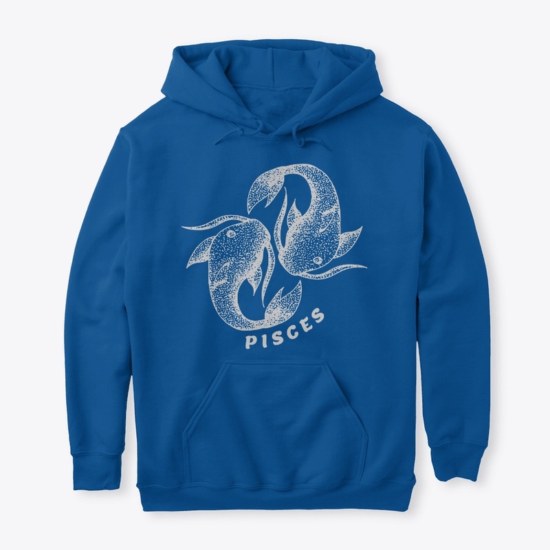 PISCES Grey Classic Pullover Hoodie