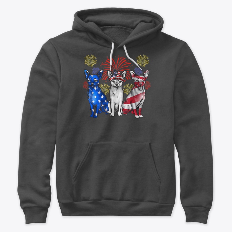 White Red Blue American Dog Chihuahua