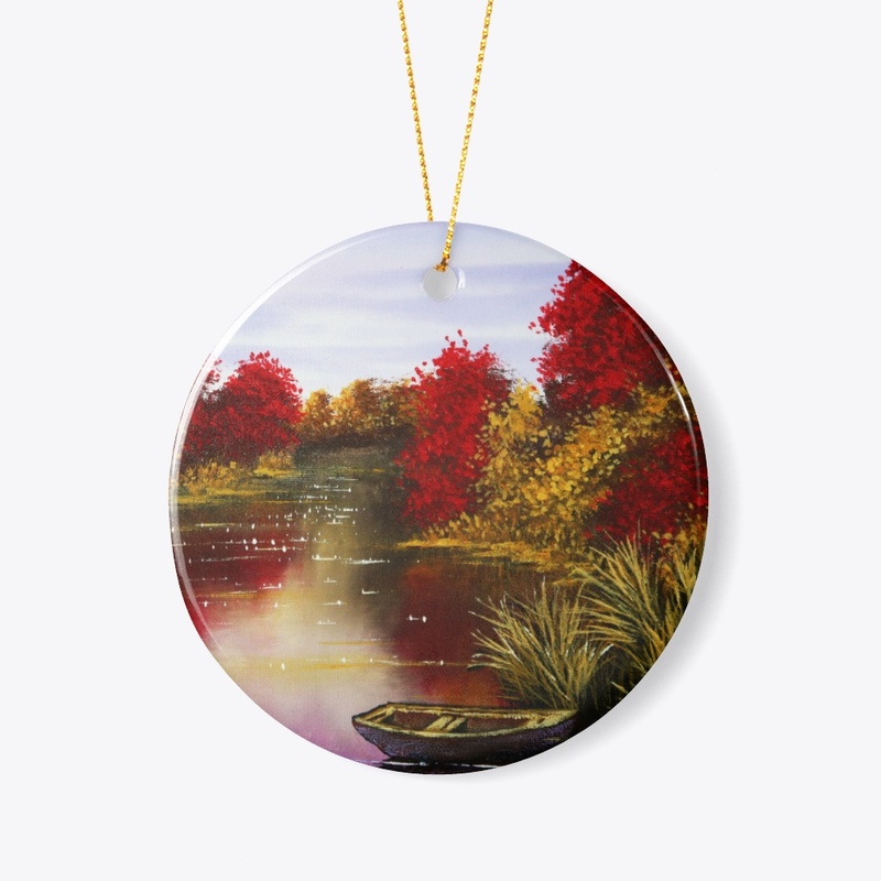 Red and Gold Tree Reflections