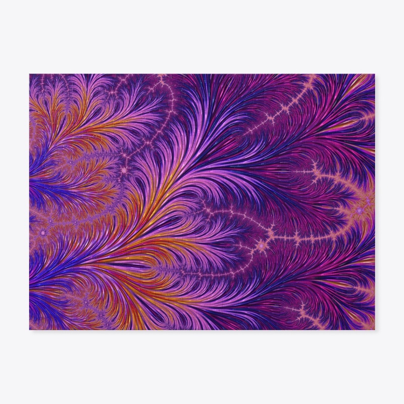 Boho Funky Abstract Feather Fractal