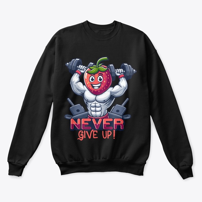 "Never Give Up Gym" T-Shirt Design