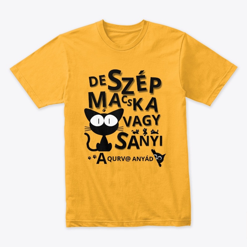 Vicces macskás póló Retro Tees