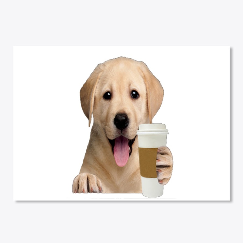 Labrador Coffe Sticker