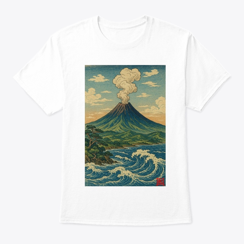 Hawaiian Mountain - Hokusai Style