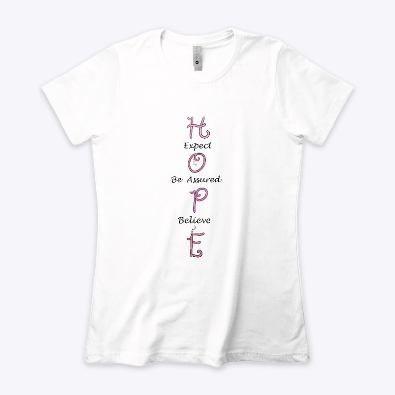 Hope Word Art in Shades of Pink