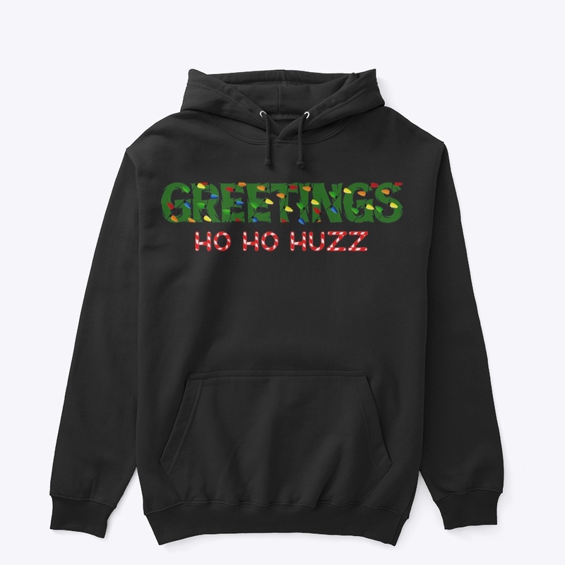 Greetings ho ho huzz black hoodie