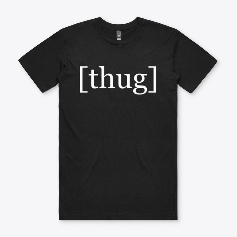 Thug in White on a Black Background