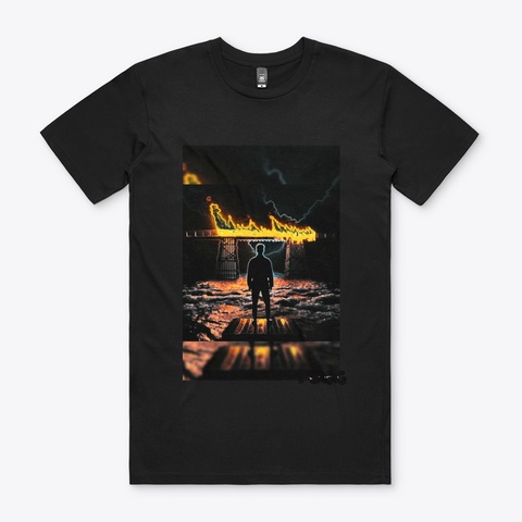 Burning Bridges Black T-Shirt Front