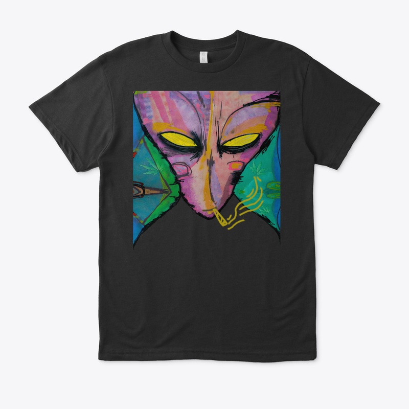 Smoking Alien T-shirt 