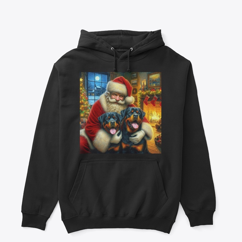 Santa with Rottweilers