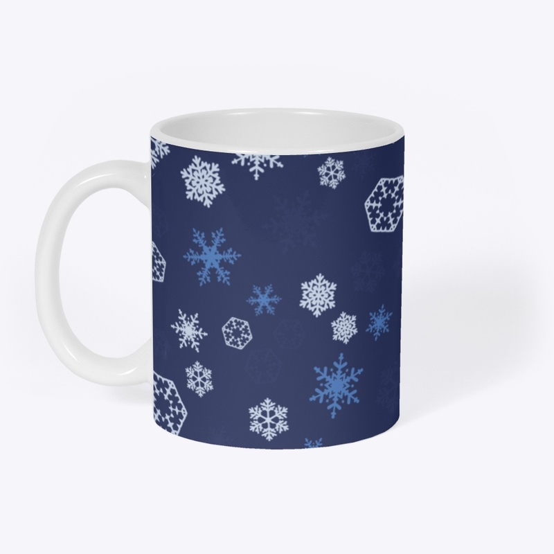 Christmas Blue Snowflakes