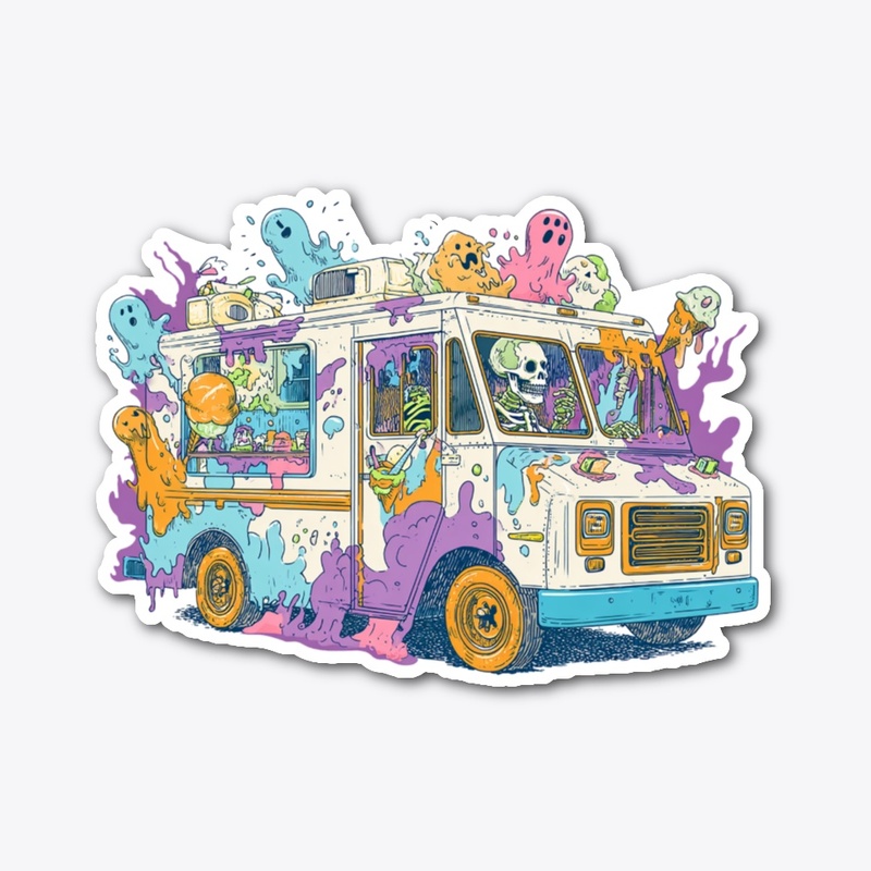 Haunted Ice Cream Truck Art