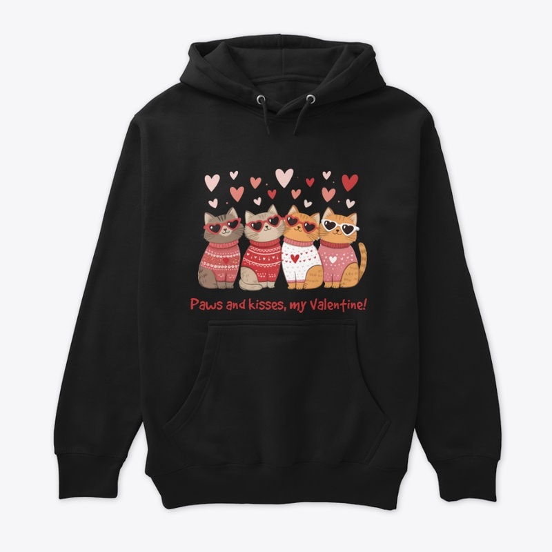 Valentine's Day Cat love tshirt & hoody