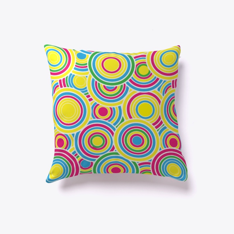 Circles pattern with rainbow-color style