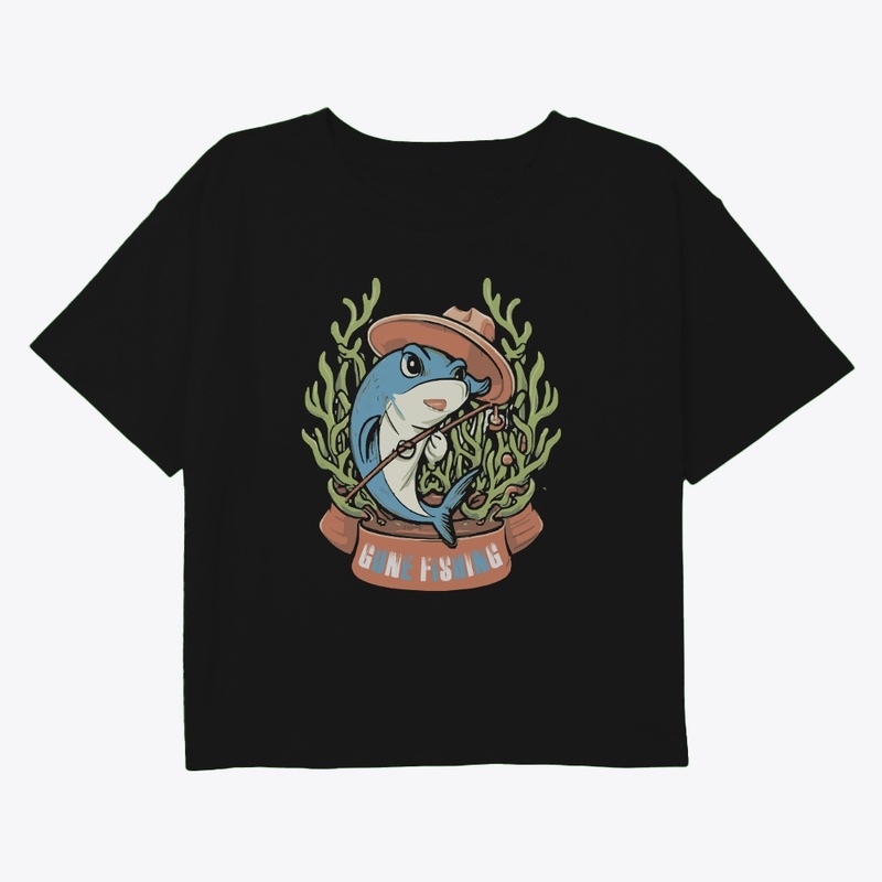 Gone fishing t-shirt design