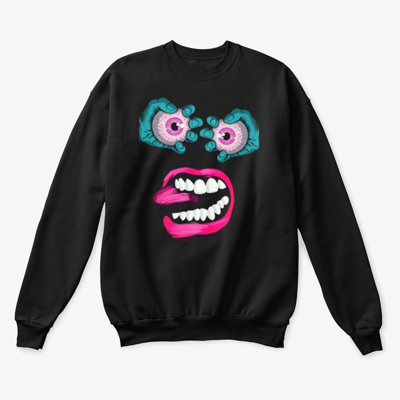 Funky Eyes & Lips Graphic T-Shirt