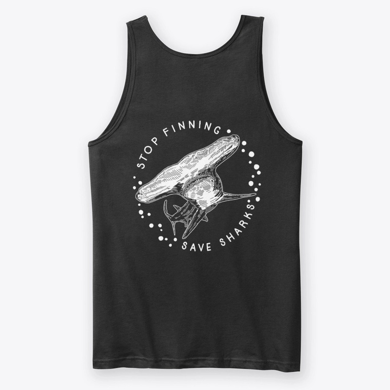Stop Finning - Hammerhead (White Circle)