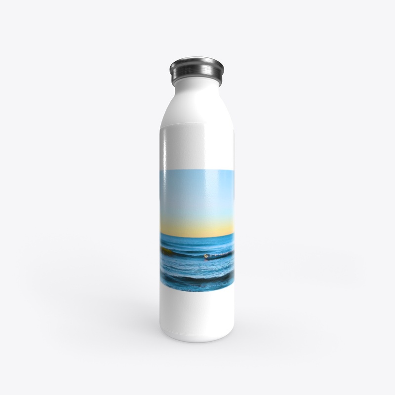 Waves on a Sunny Day- White Water Bottle