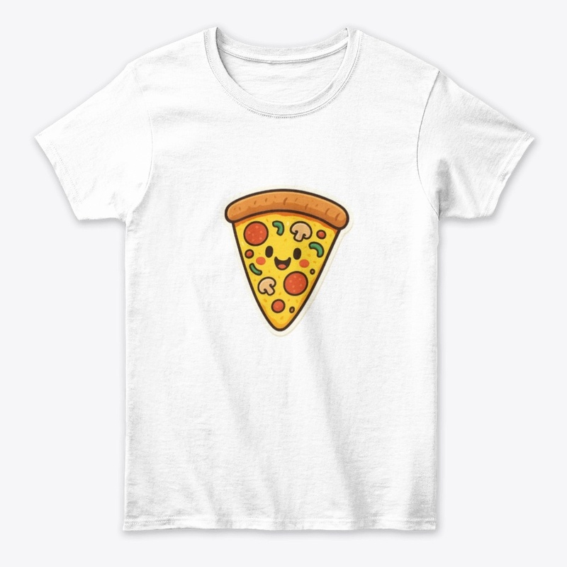 Happy Pizza Slice Fun & Whimsical Design