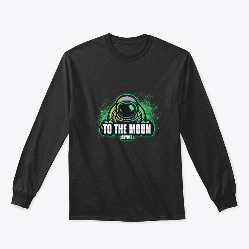 Crypto to the moon green astronaut