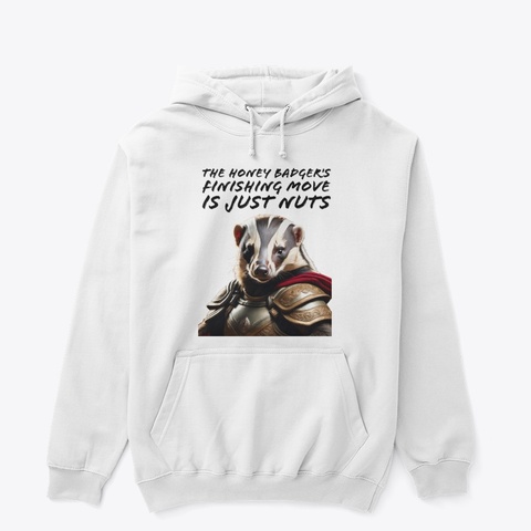 Spartan Honey Badger White T-Shirt Front