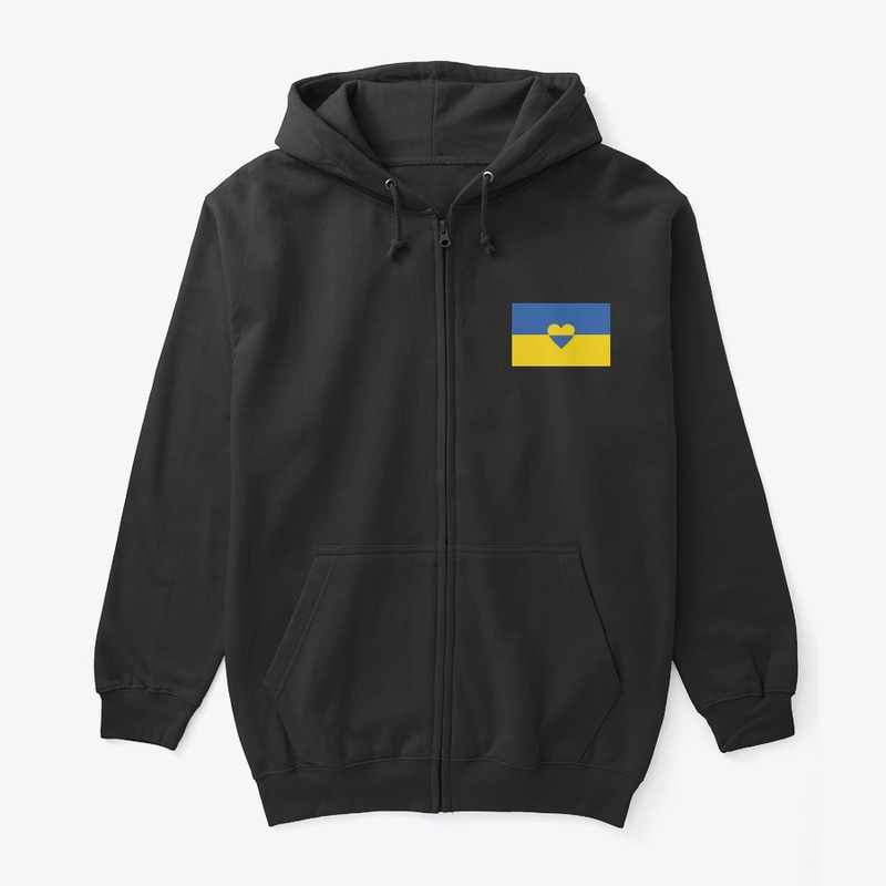 Ukrainian Flag with Heart
