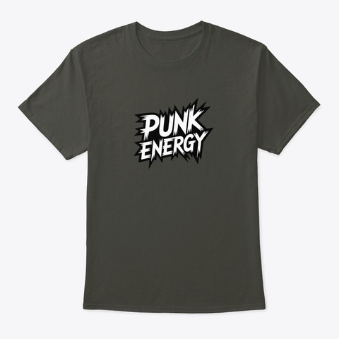 Punk Energy   Retro Smoke Gray T-Shirt Front