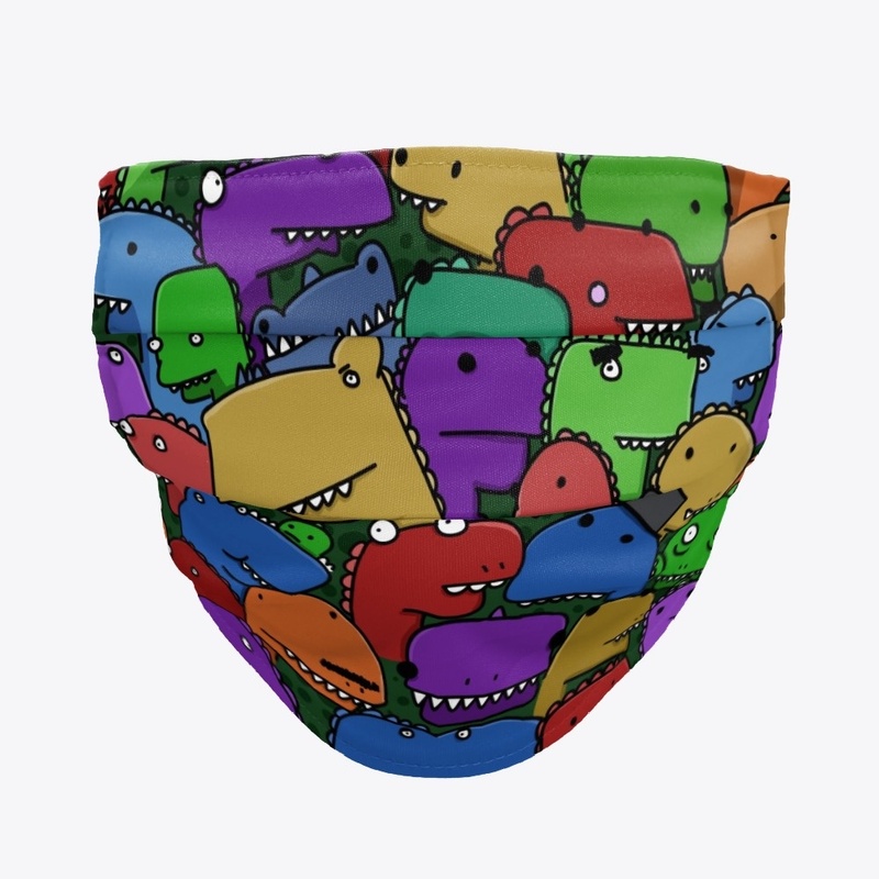 Dinosaur Doodle Face mask