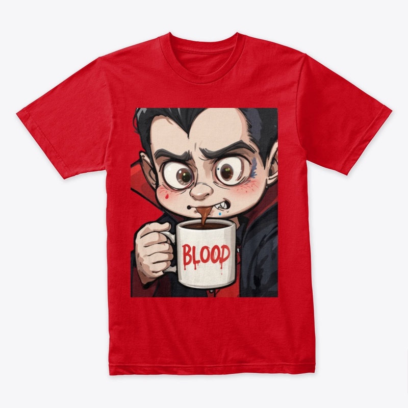 Vampire Coffee Halloween Tee
