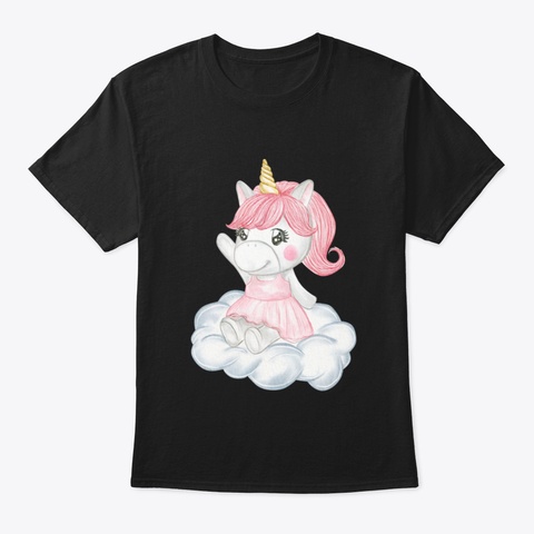 Amazingly Cute Unicorn Xhuti Black T-Shirt Front