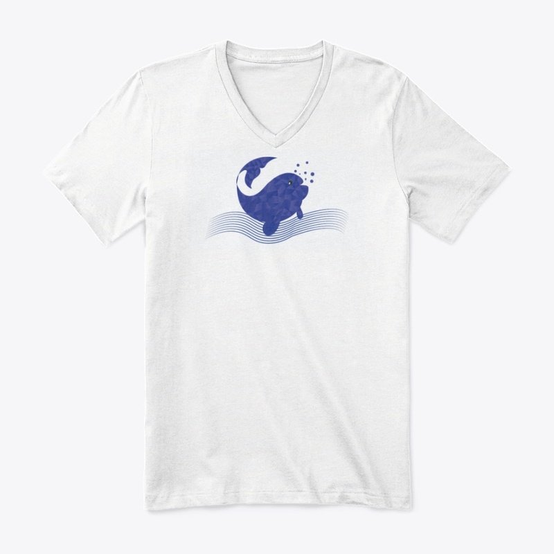 polygonal dolphin t -shirt