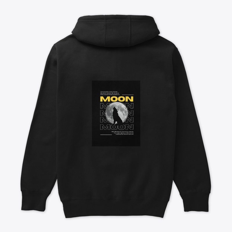 Moon printed hoodie 