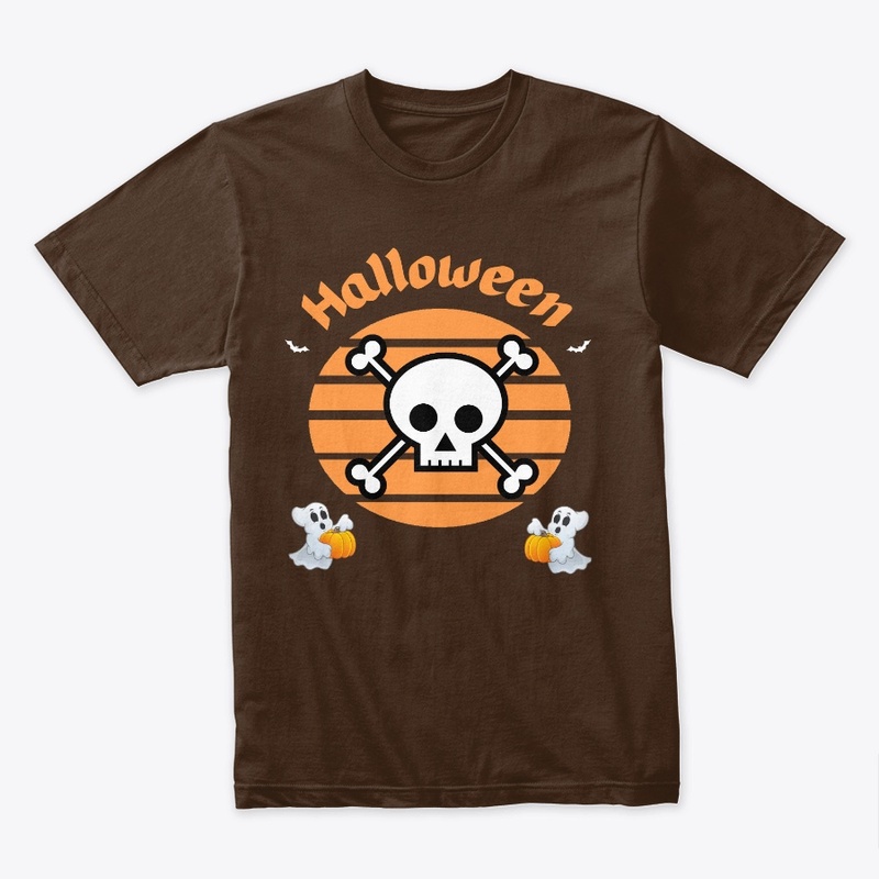 Happy Halloween - Skull and ghosts