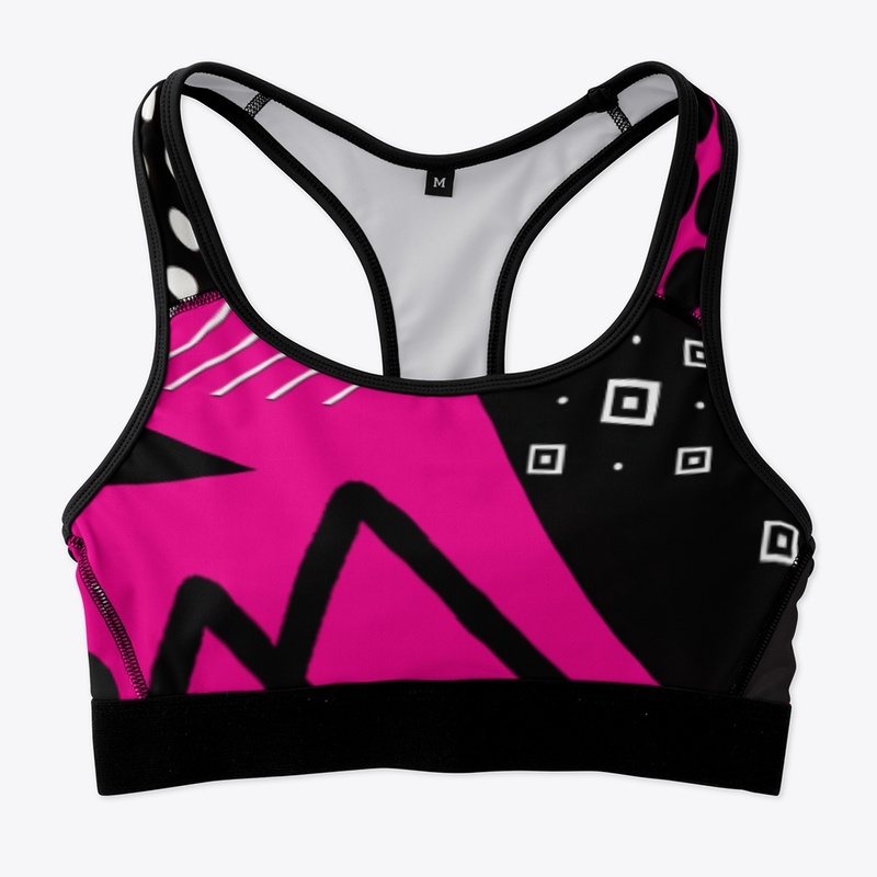 Pink Black Geometric Pattern