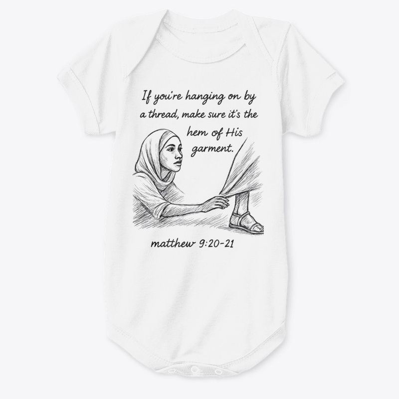 The hem of his garment.